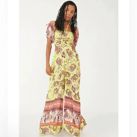 FP NWT SIZE XS BALI CITRUS SKIES JUMPSUIT - Picture 2 of 2